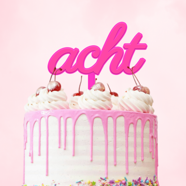 Cake Topper "Acht"