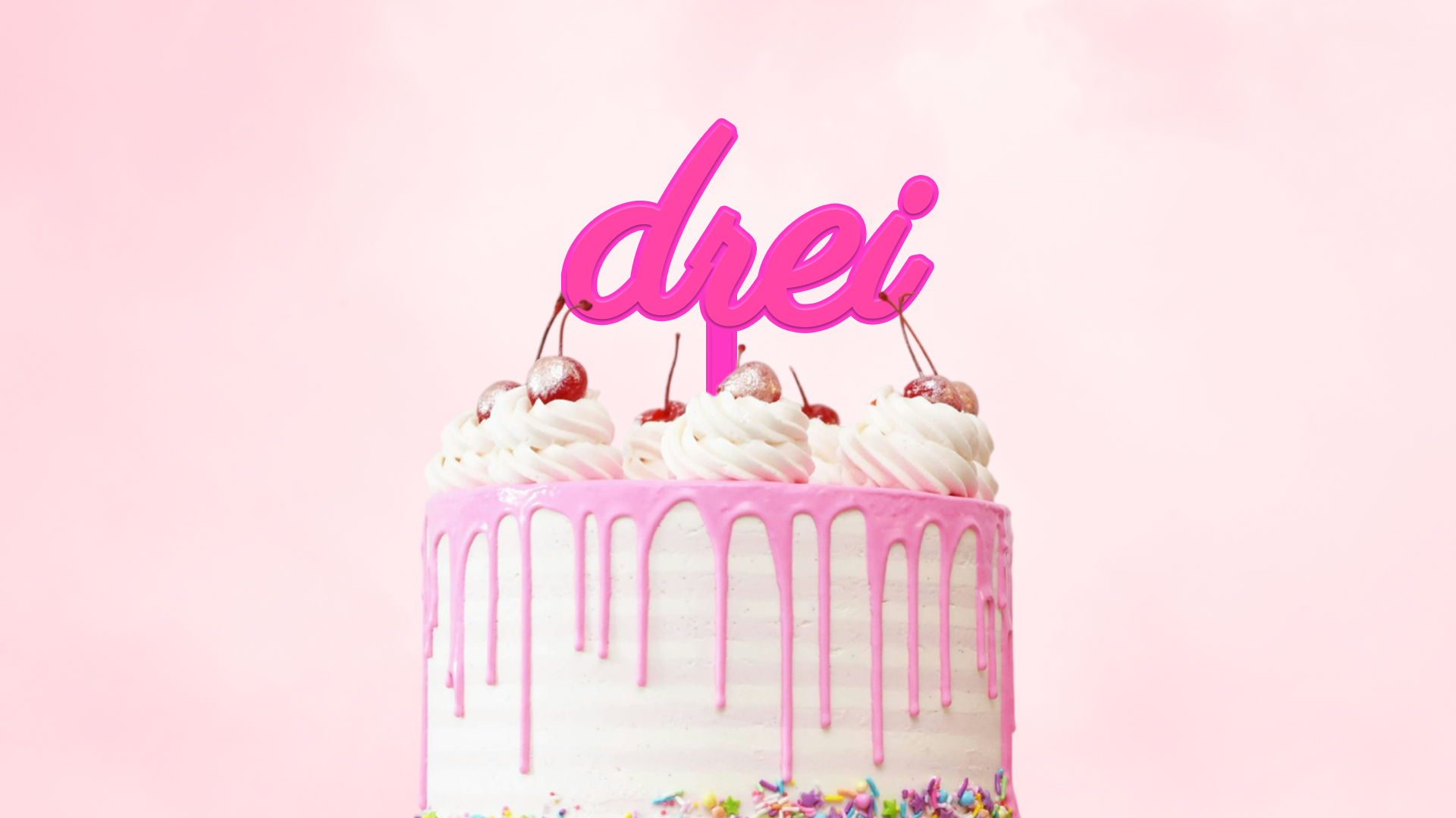 Cake Topper "Drei" – Bild 2