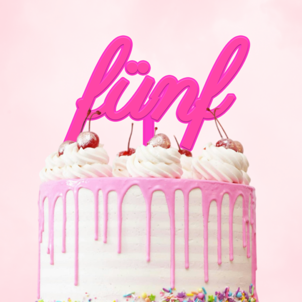 Cake Topper "Fünf" – Bild 1