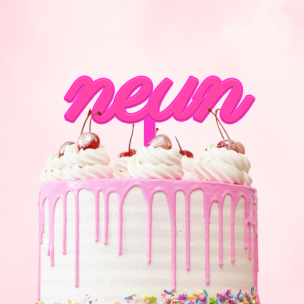Cake Topper "Neun"