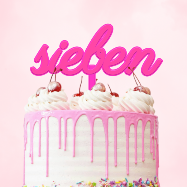 Cake Topper "Sieben"