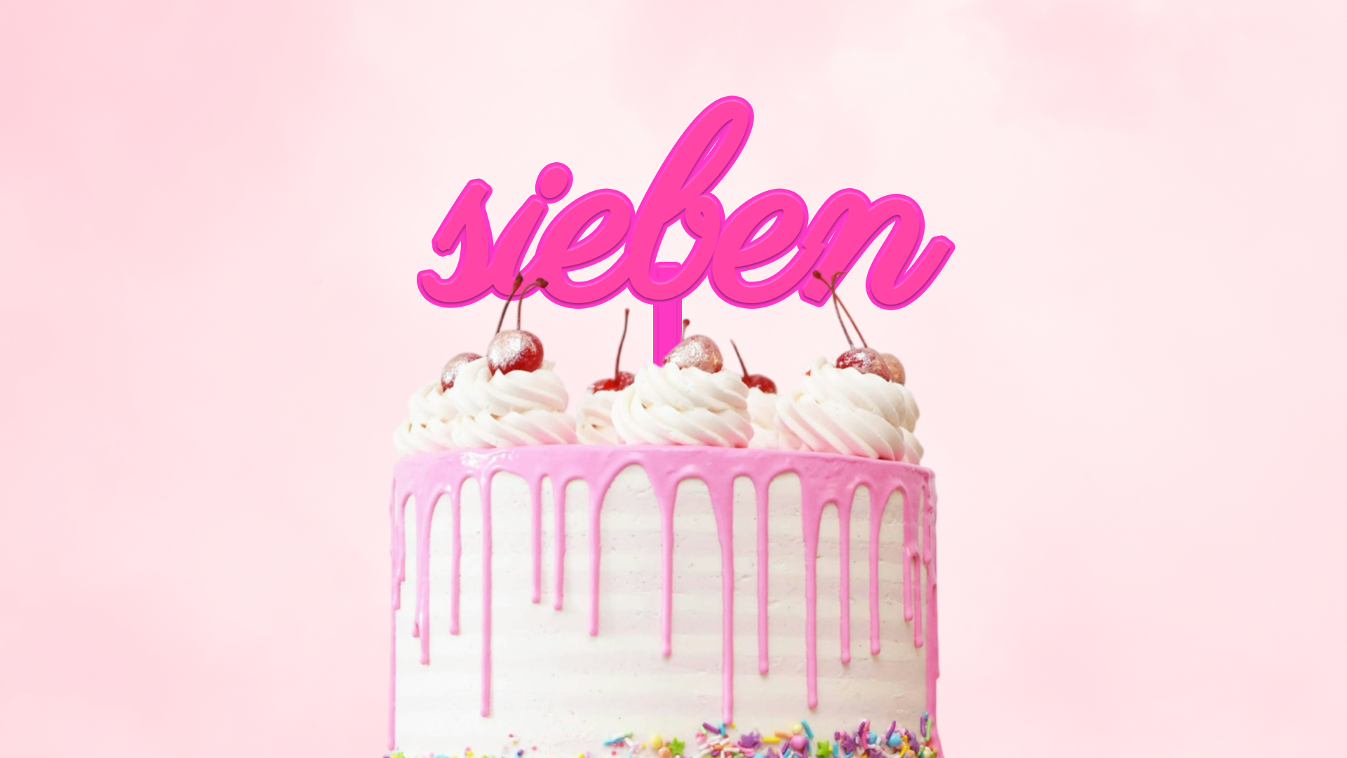 Cake Topper "Sieben" – Bild 1