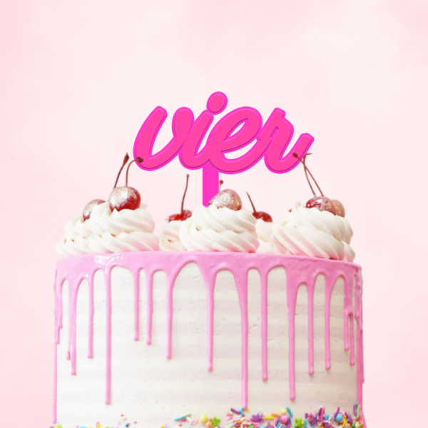 Cake Topper "Vier" – Bild 1