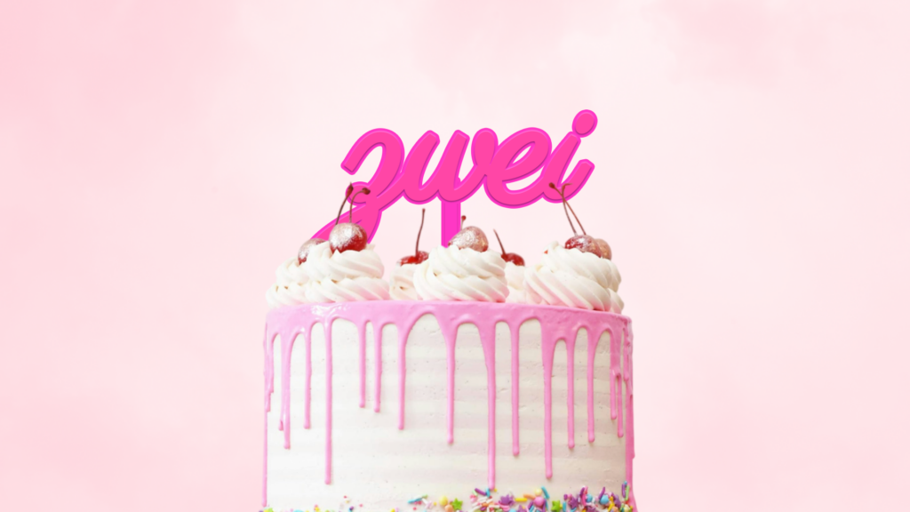 Cake Topper "Zwei"