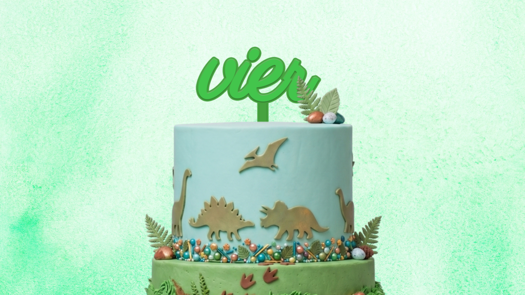 Cake Topper "Vier"